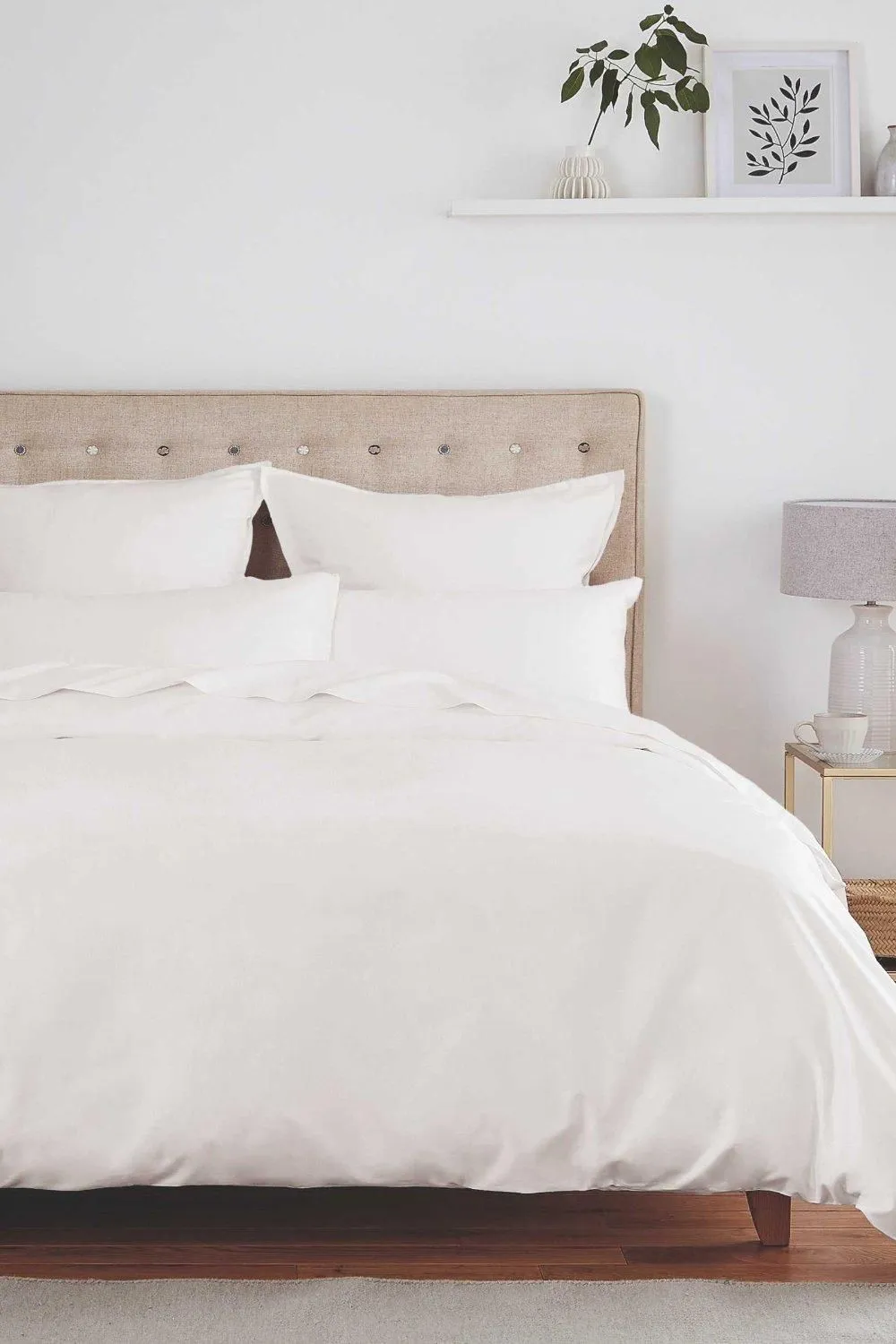 Murmur ' 250TC Plain Dye' Square Pillowcase in White 3