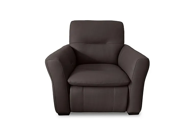 Restore Leather Power Recliner Armchair with Power Headrest - Dark Chocolate