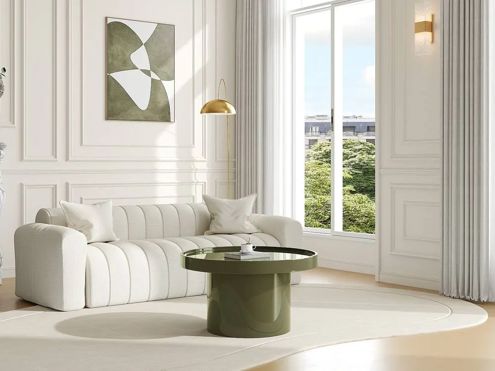 Vente-unique MDF Coffee Table - Lacquered Khaki - SYBEVA 3