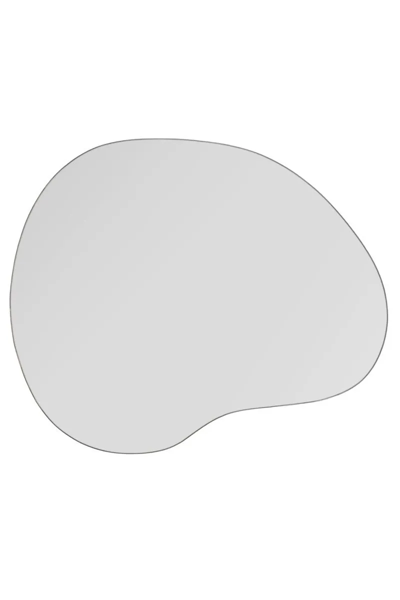 MirrorOutlet The Lapillus - Frameless Pebble Wall Mirror 47" X 39" (120CM X 100CM) in Silver 5