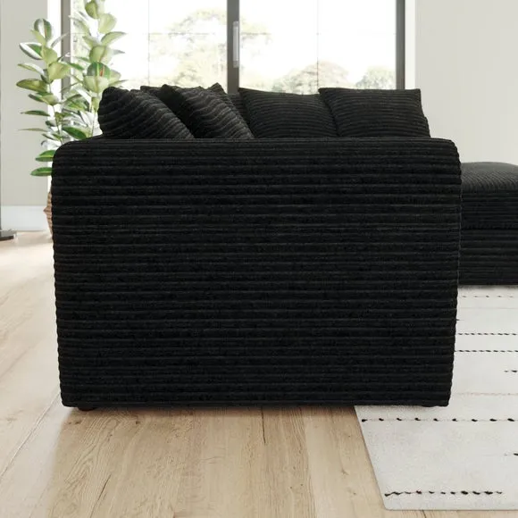 Blake Horizontal Jumbo Cord Corner Chaise Sofa 2