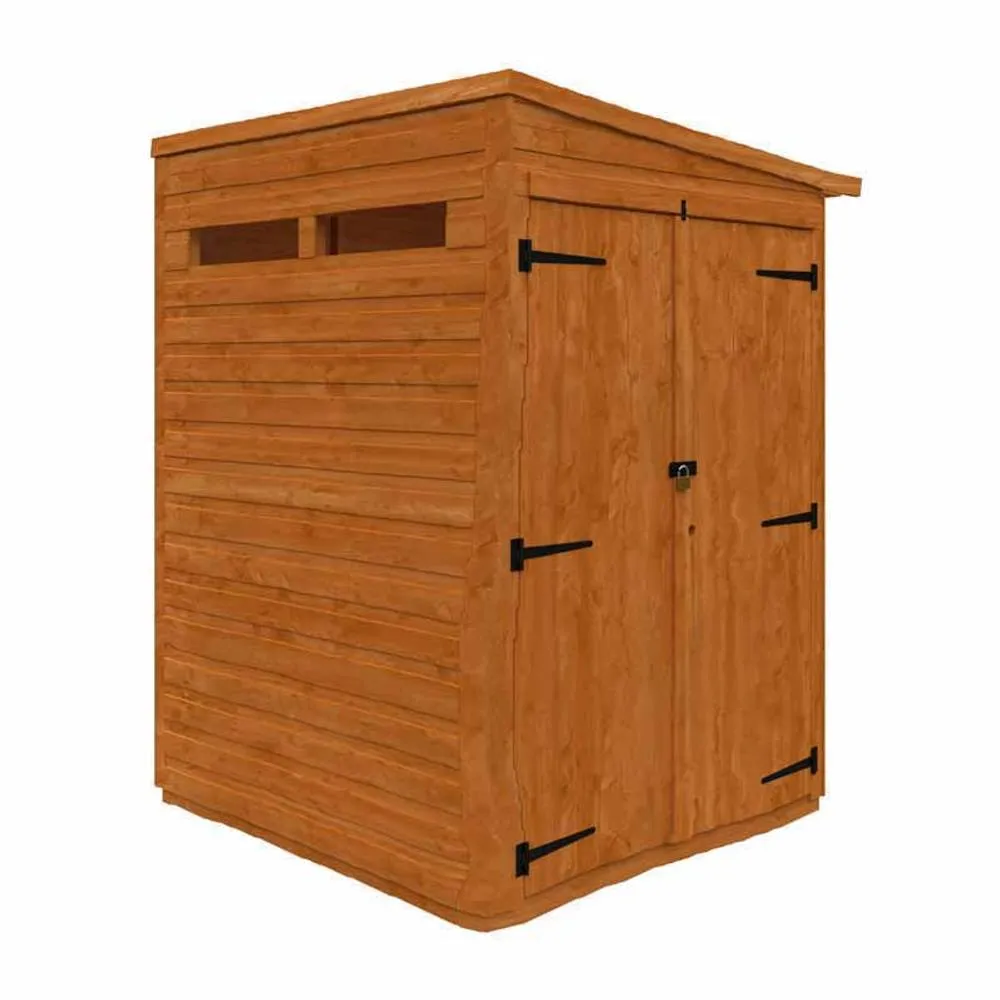 Buttercup Farm 4x4 Flex Pent Security Doubel Door 12mm Flex - L123.8 x W115 x H203 cm in Burnt Orange
