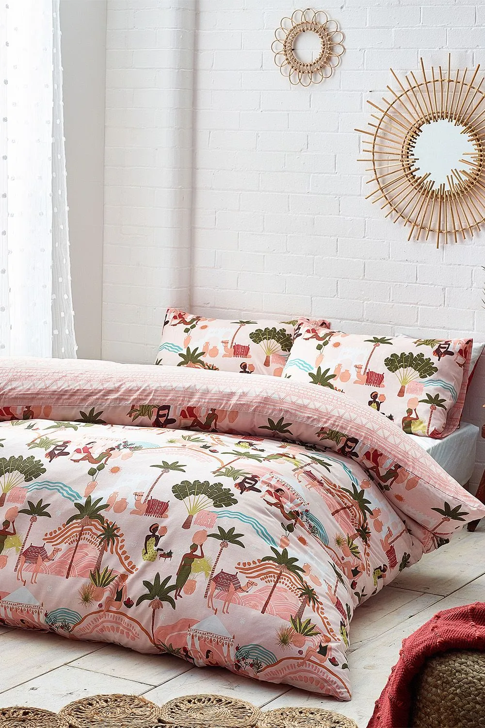 Furn Nalani Global Reversible Duvet Cover Set in Light Sand