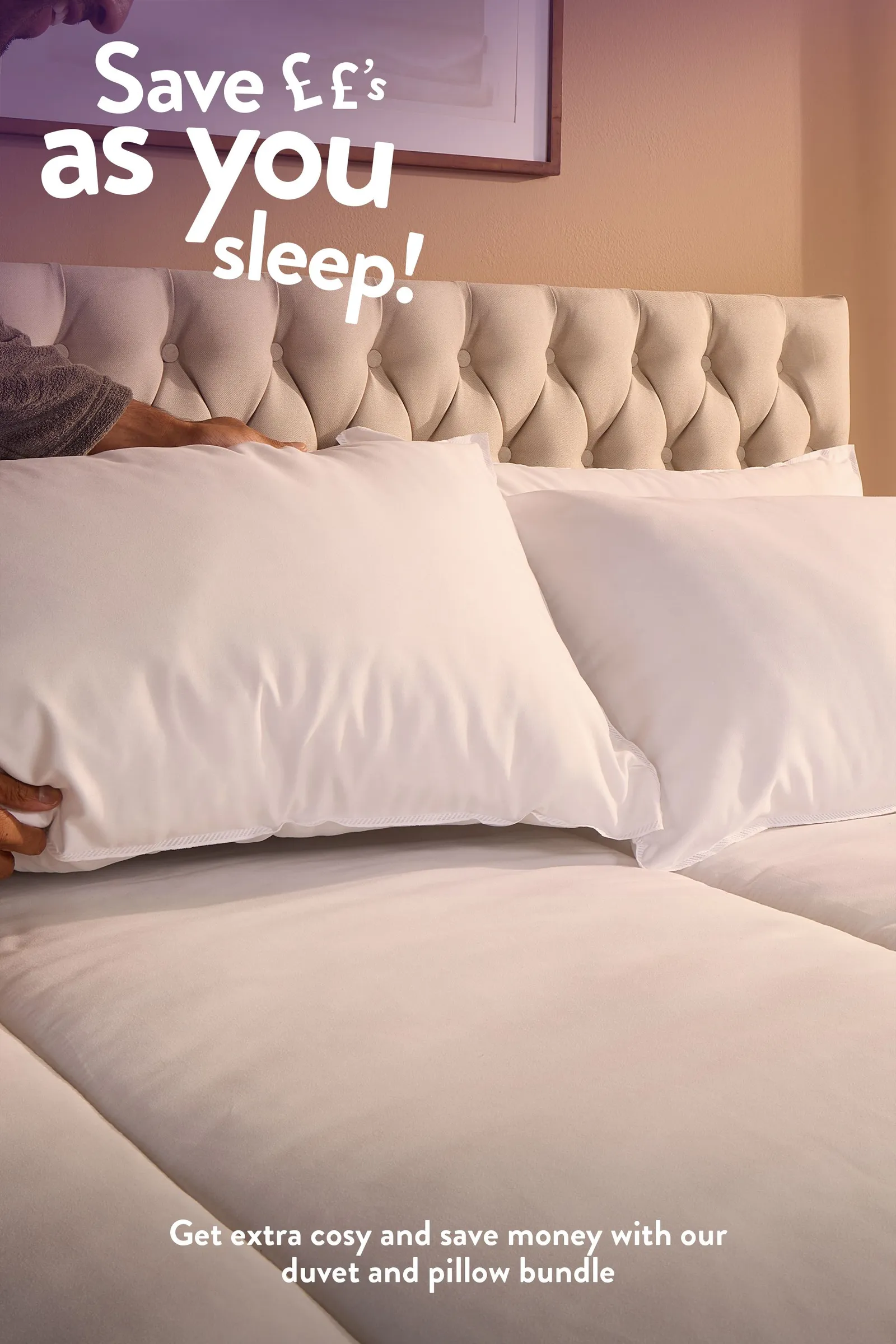 Slumberdown Cosy Nights 15 Tog Winter Duvet in White 5