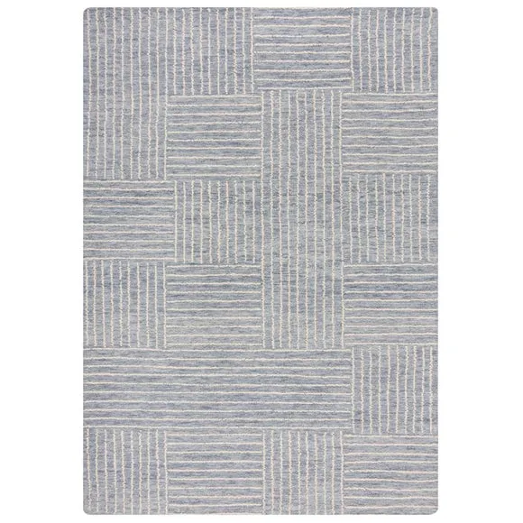 Abstract Check Wool Rug 5