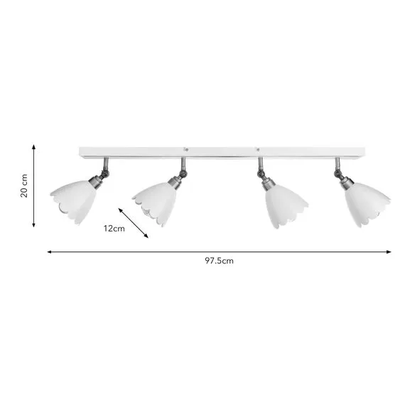 Remi Scalloped 4 Light Adjustable Spotlight Bar 6