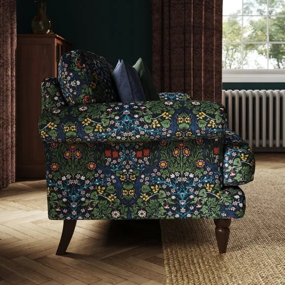 Jolene William Morris Blackthorn Print Velvet 2 Seater Sofa 2