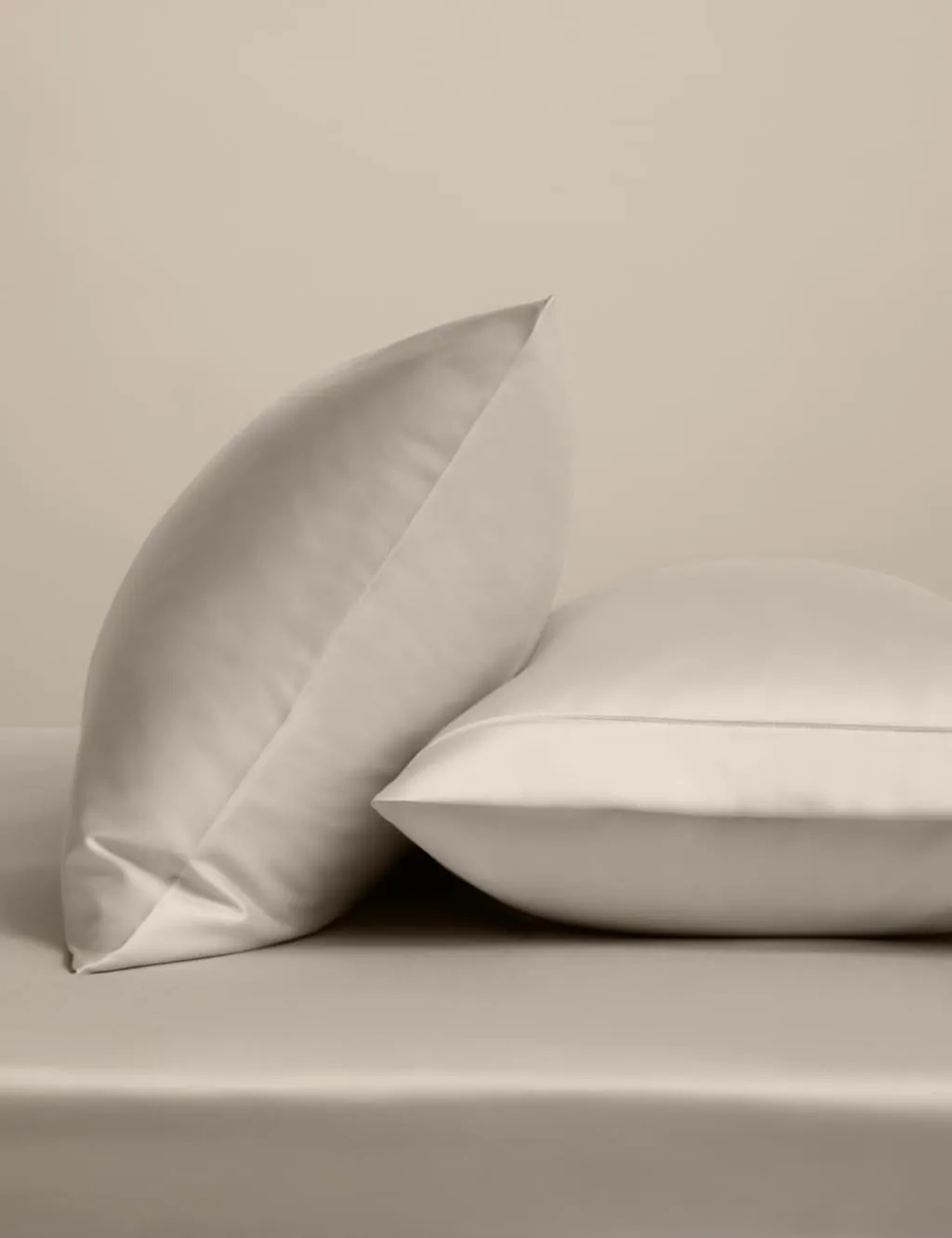 M&S Egyptian Cotton 230 Thread Count Silky Pillowcases Putty