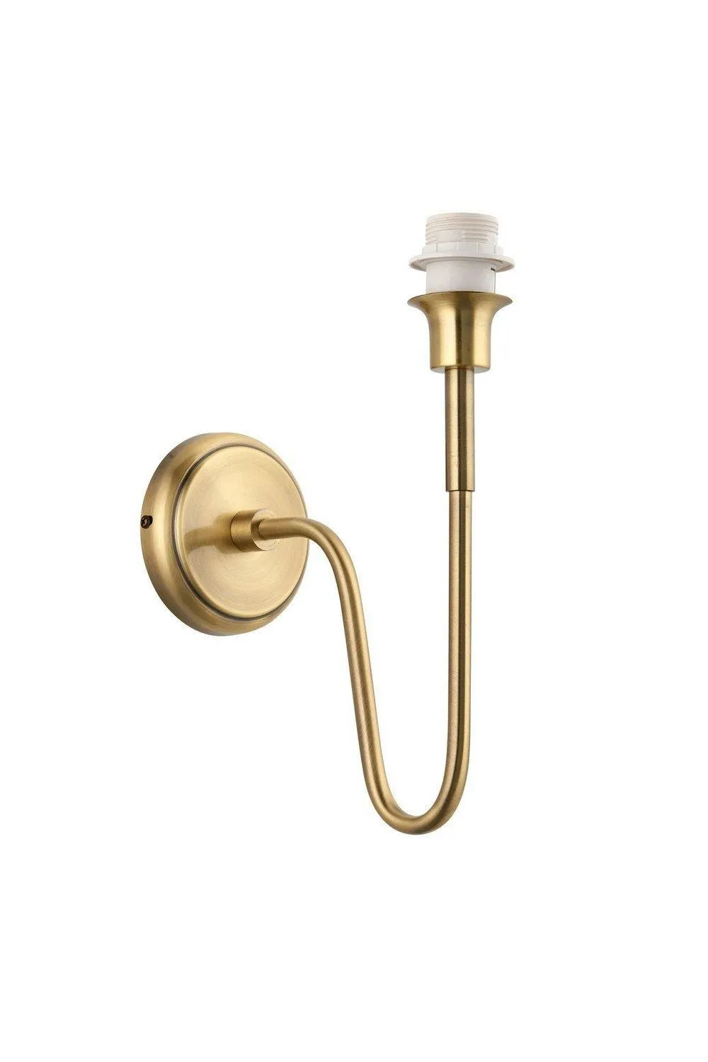 Netlighting Rouen Fitting Only Wall Lamp Antique Brass Plate in Gold