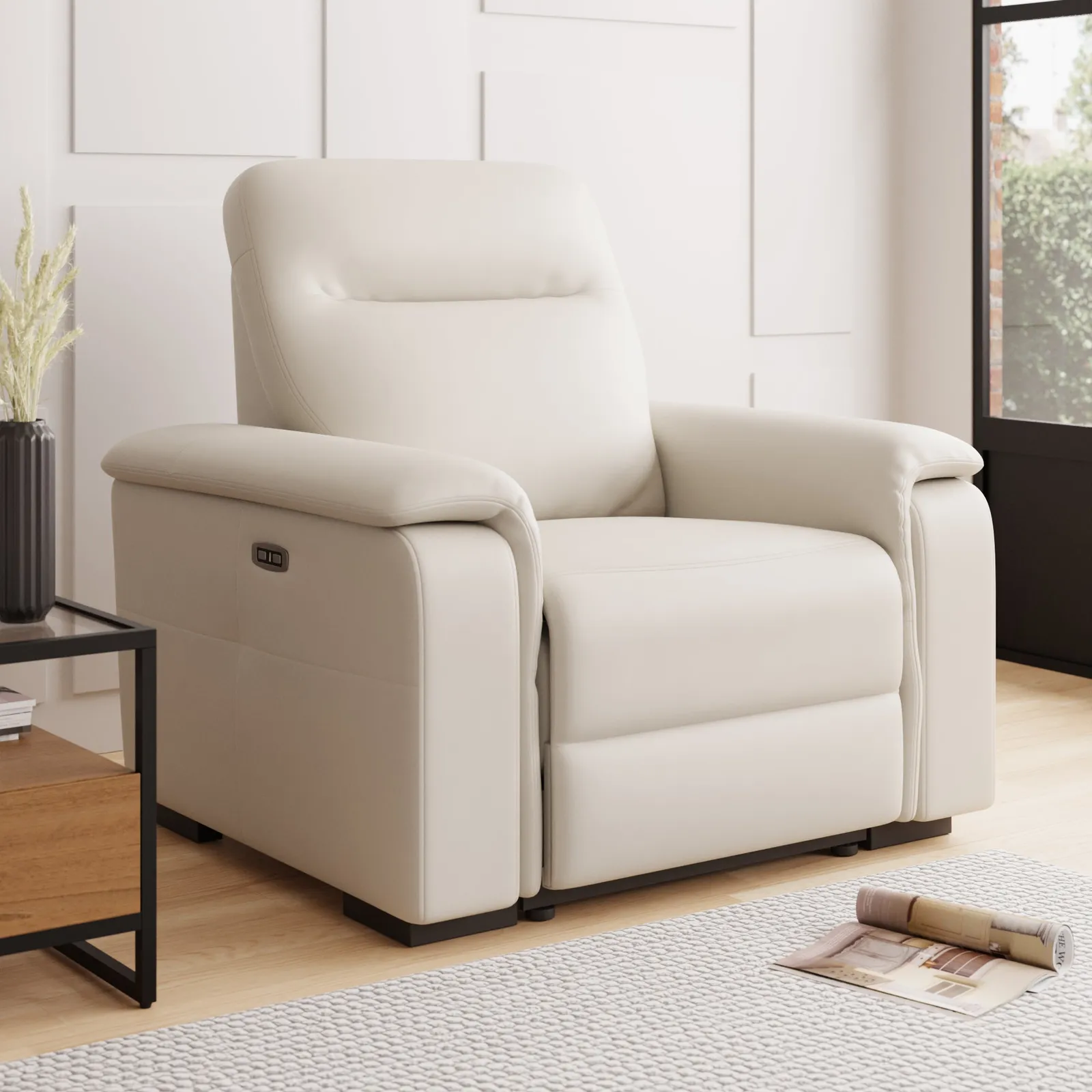 Bianca Electric Reclining Armchair Cream