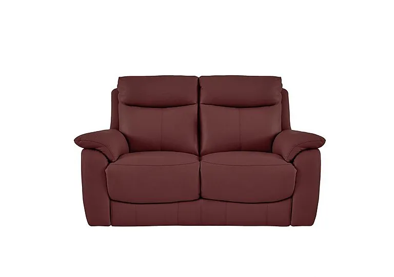 Echo 2 Seater Leather Sofa - BV Deep Red