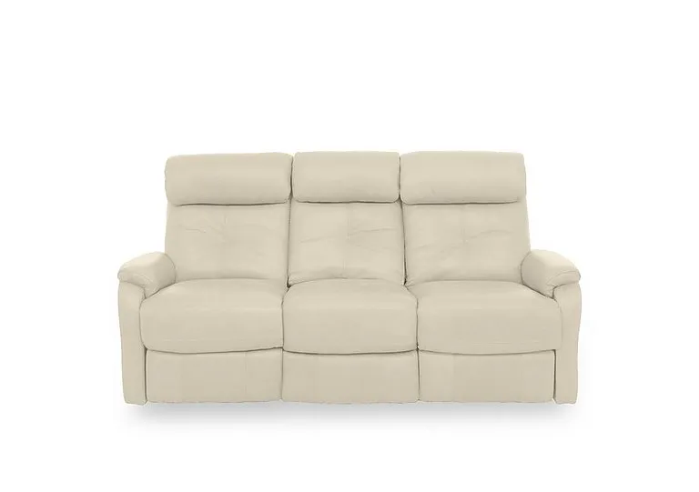 Compact Collection Titch Leather 3 Seater Sofa - BV Bisque
