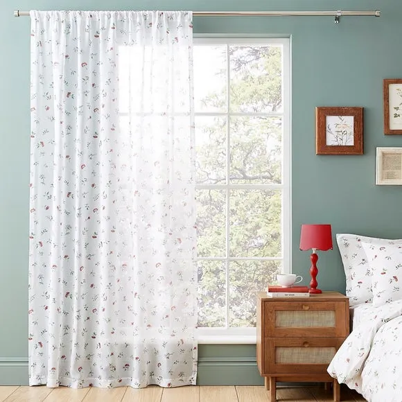 Margo Floral Slot Top Voile Panel 2