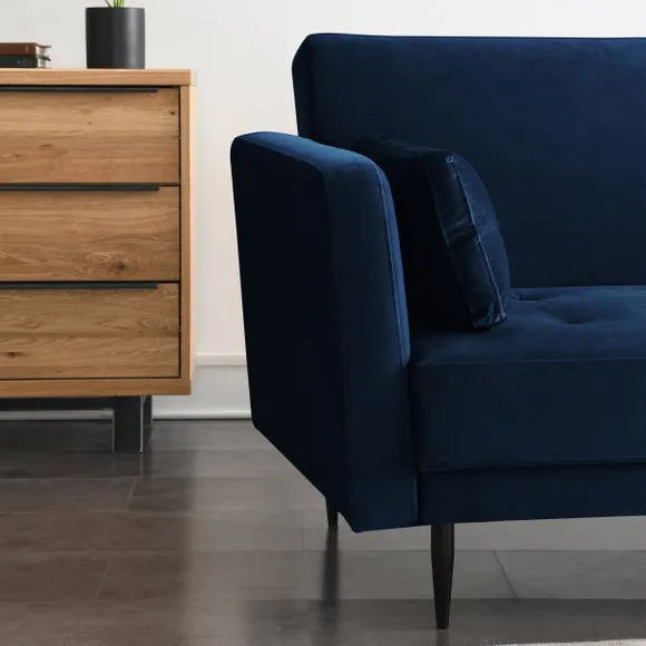 Selma Velvet Corner Double Sofa Bed 5