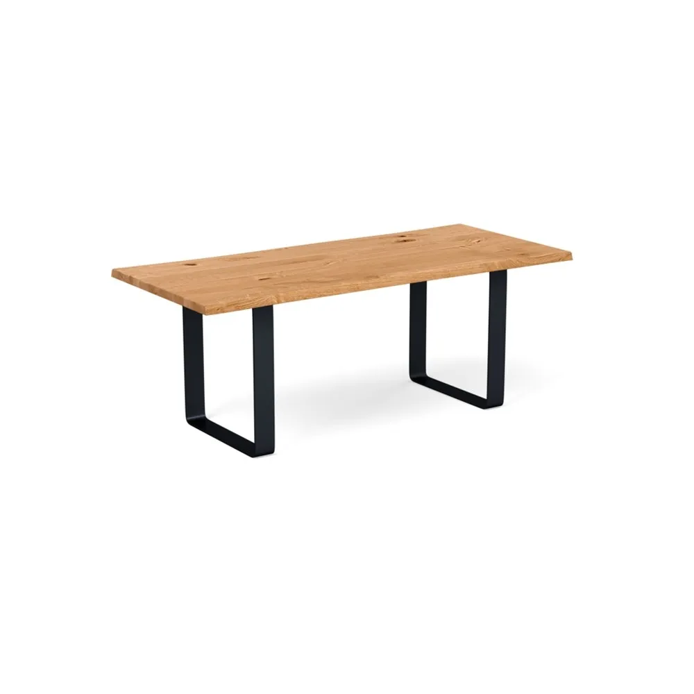 Heal's Prague Table 200x100cm Natural Oak Natural Edge Filled