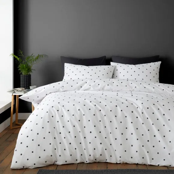 Polka Dots Polycotton Duvet Cover & Pillowcase Set 1
