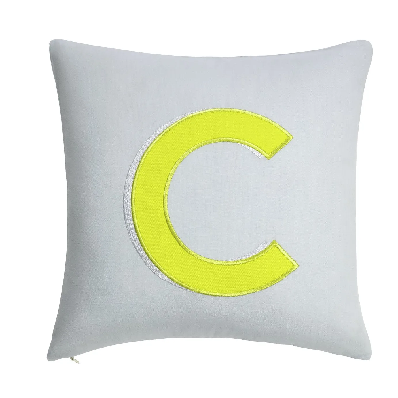 Argos Home Embroidered C Alphabet Cushion - White - 30x30cm