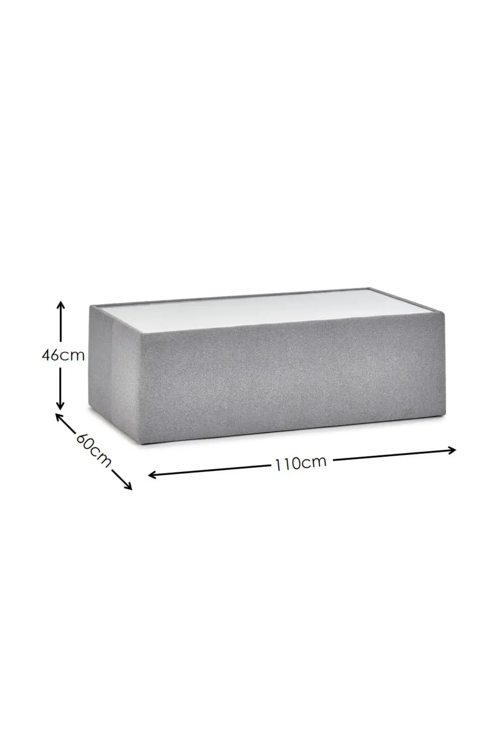 Julian Bowen Rohe Upholstered Coffee Table in Grey 6