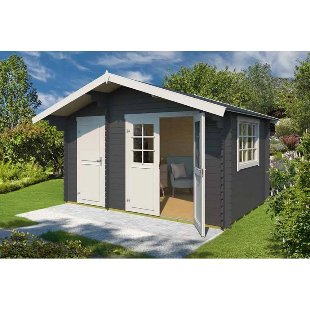 Lasita Maja Ltd Keila 28-Log Cabin, Garden Room, Home Office - L426.6xW340xH256.5 cm in Light Tan 3