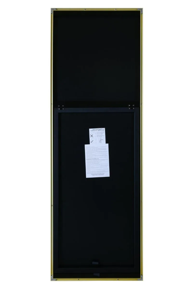 MirrorOutlet Gold Aluminium Edged Wall Mirror 67" X 23" (170CM X 58CM) 6