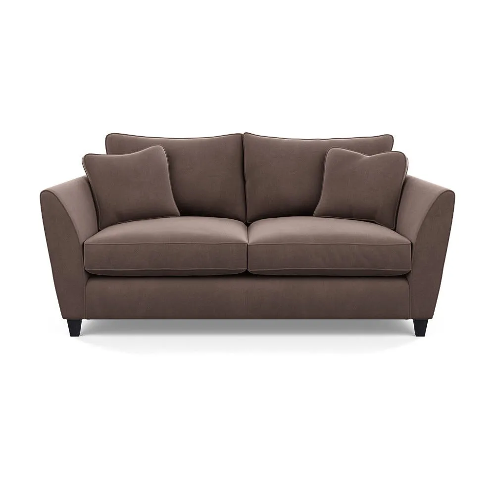 Heal's Torino 3 Seater Sofa Smart Velvet Mouse Black Feet 1