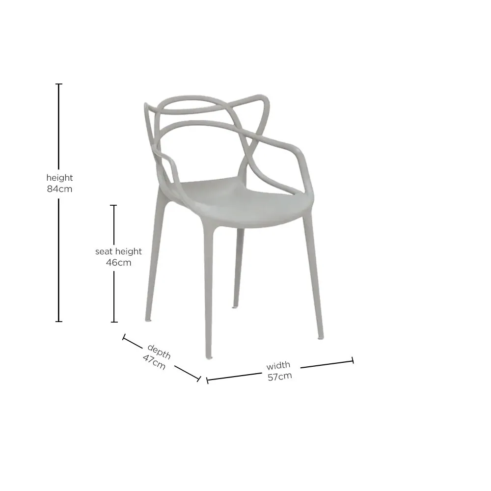 Kartell Masters Dining Chair, Grey Plastic | Barker & Stonehouse 5