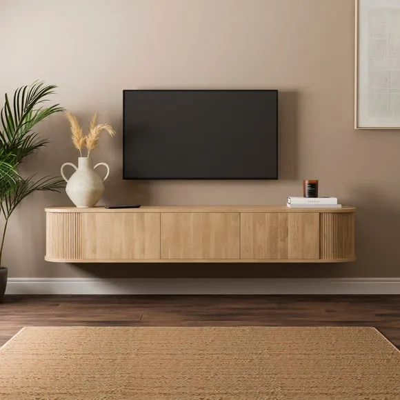 Mateo Wall Mounted TV Unit, Wood Effect 1