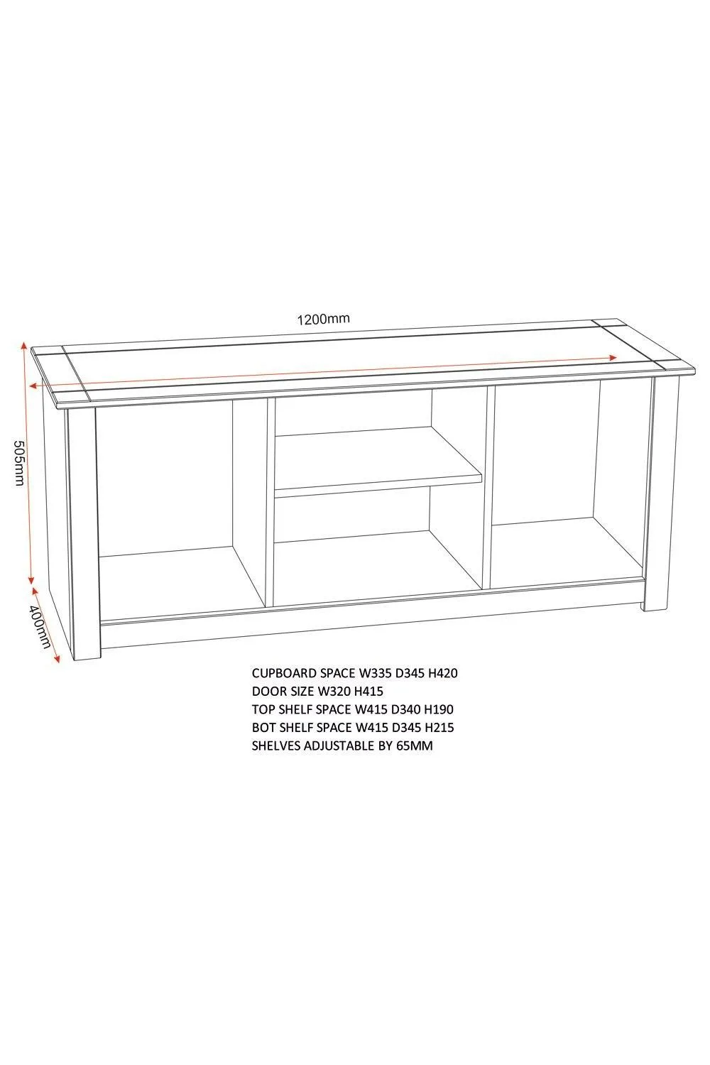 Seconique Panama 2 Door 1 Shelf Flat Screen TV Unit in Light Oak 6