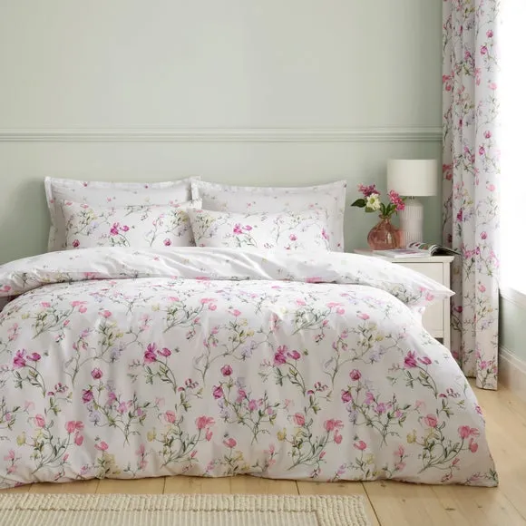 Raya Sweetpea Polycotton Duvet Cover & Pillowcase Set 1