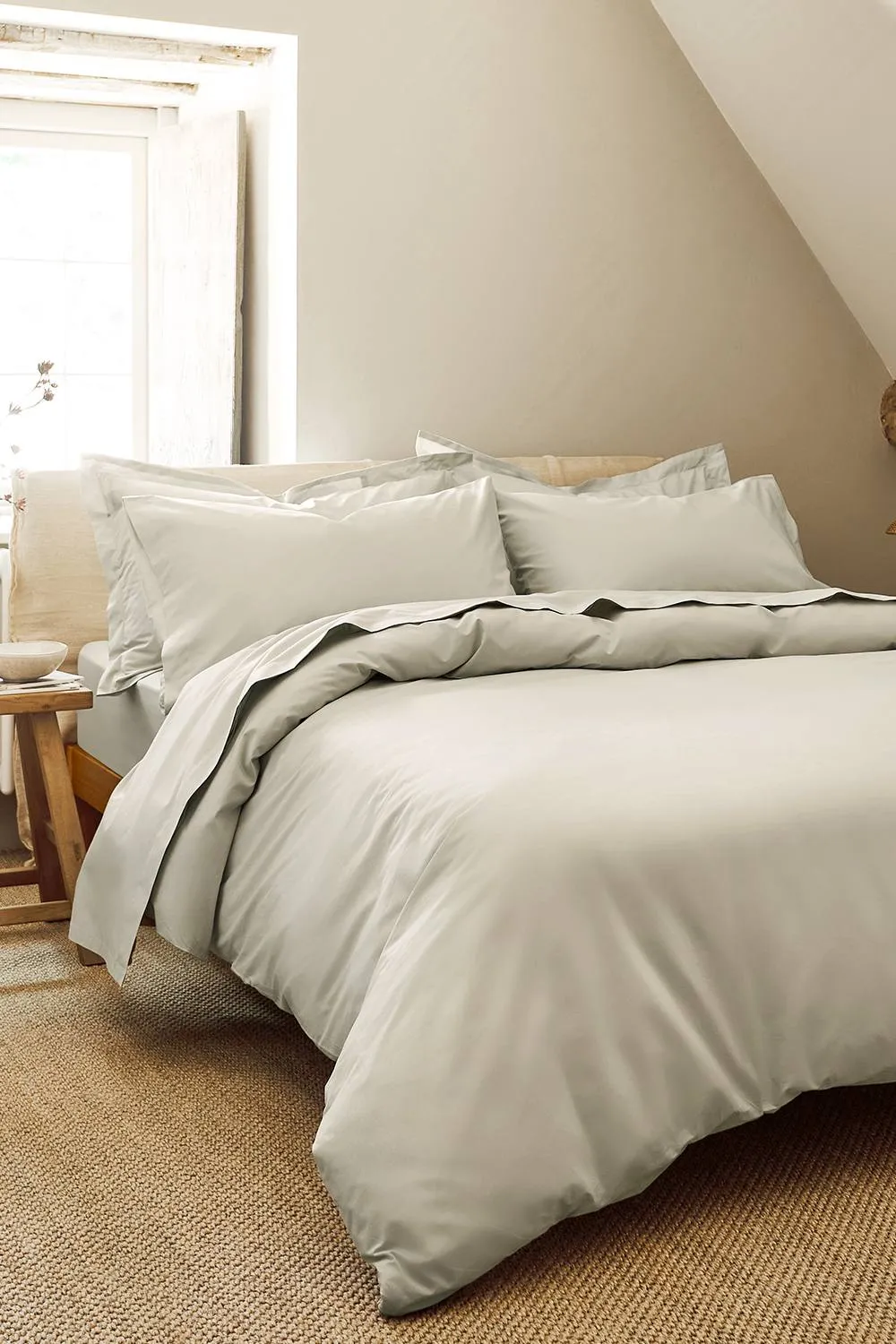 CHRISTY Pure Cotton Percale Flat Sheets in Light Stone 4