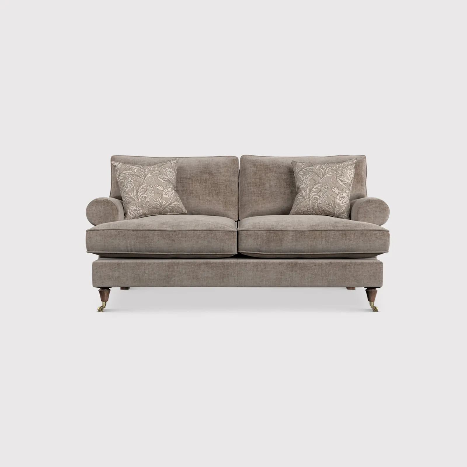 English Heritage Finch Small Sofa Standard Back, Brown Fabric | Barker & Stonehouse 1