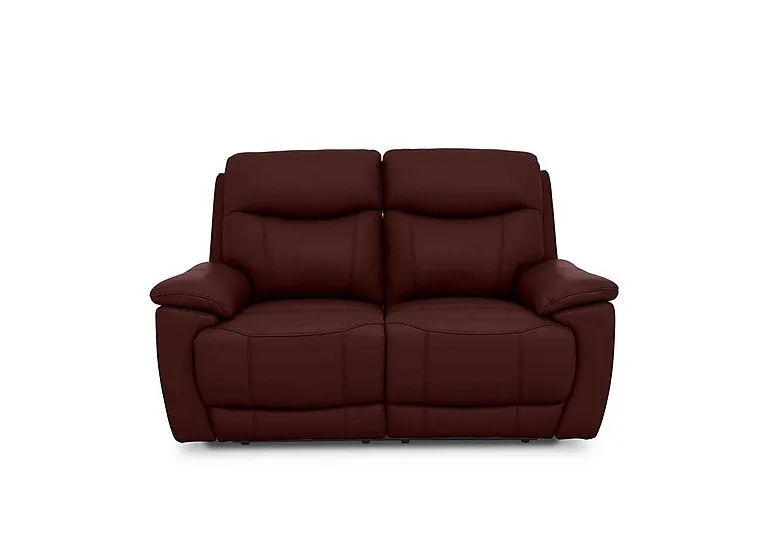 Sloane 2 Seater Leather Sofa - Ruby