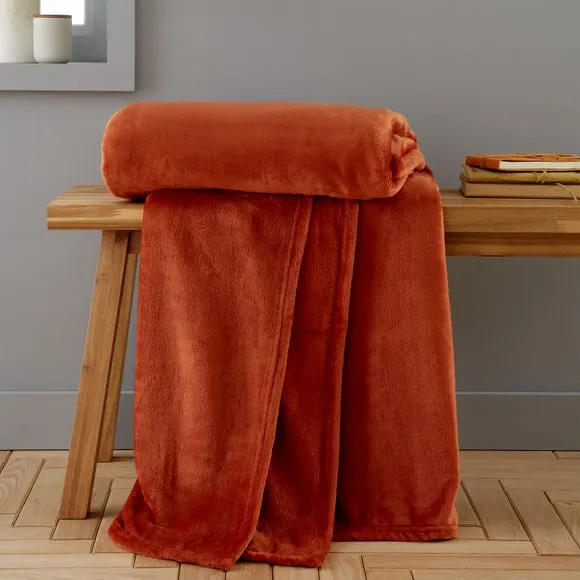 Catherine Lansfield Raschel Velvet Touch Throw Blanket 200cm x 240cm 1