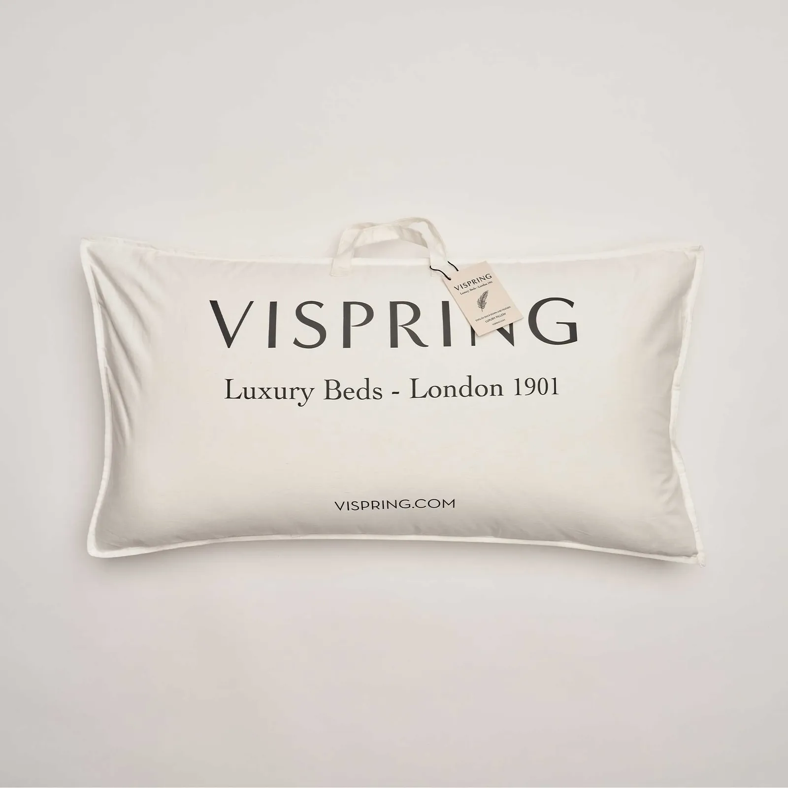 Vispring English Duck Down Pillow 90X50, White Fabric | Barker & Stonehouse 4