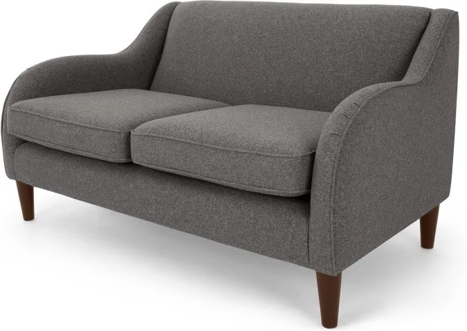 Helena 2 Seater Sofa, Textured Weave Smoke Grey