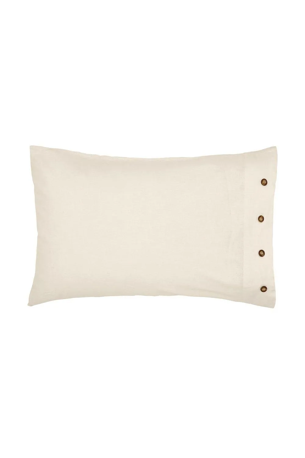 Morris & Co 'Pure Linen Cotton' Standard Pillowcase in White