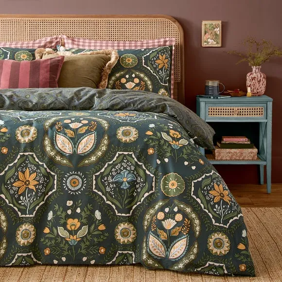 Furn. Ember Polycotton Duvet Cover & Pillowcase Set 4