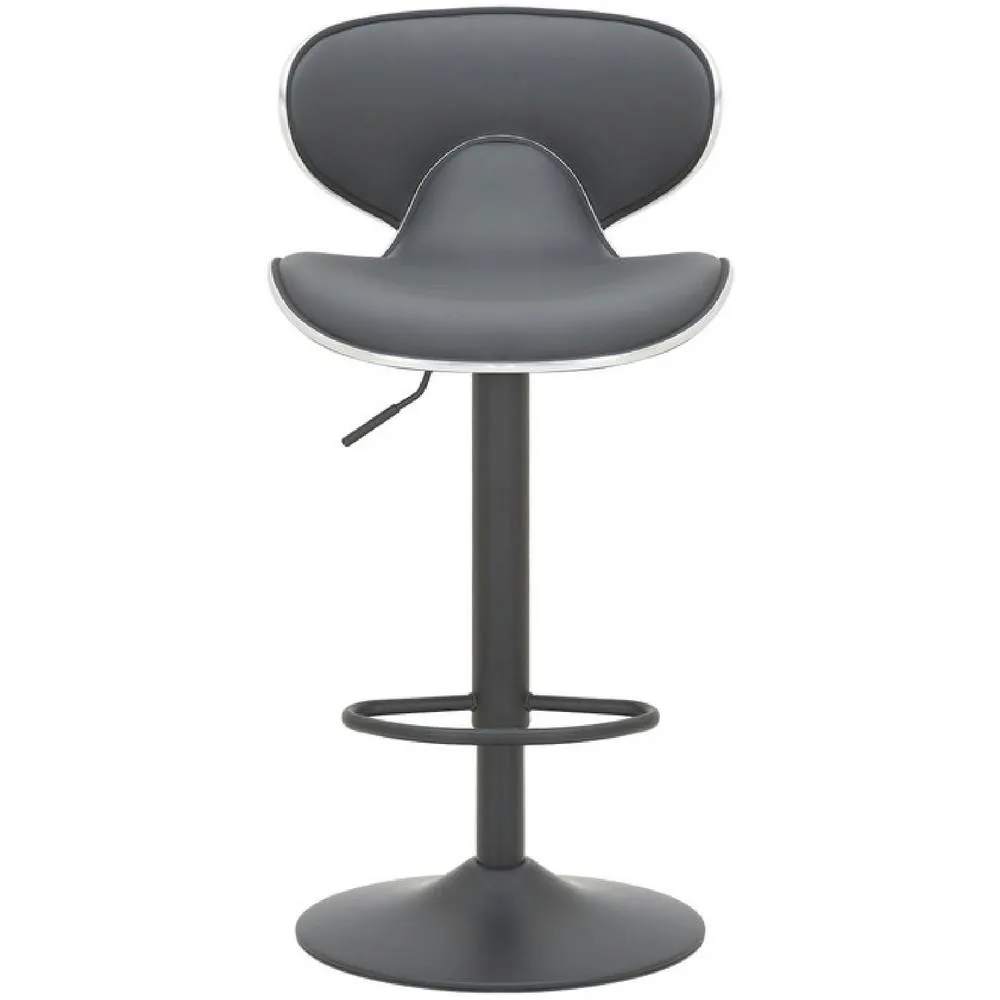 netfurniture Rasine Charcoal & Matt Black Bar Stool 4
