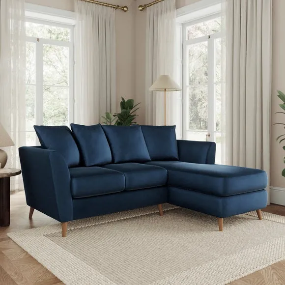 Bess Corner Chaise Sofa, Opulent Velvet 1