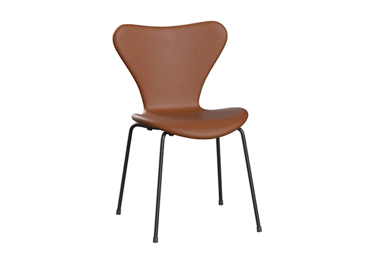 Fritz Hansen Series 7 Chair Essential Leather Walnut with Brown Bronze Legs