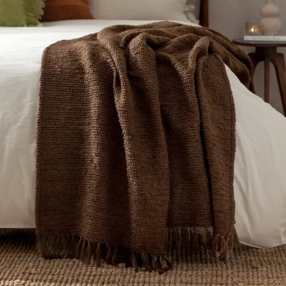 Yard Candar Cosy Woven Tassel Throw Blanket 1