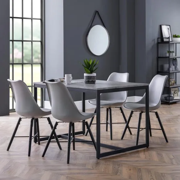 Staten 4 Seater Rectangular Dining Table with 4 Kari Chairs
