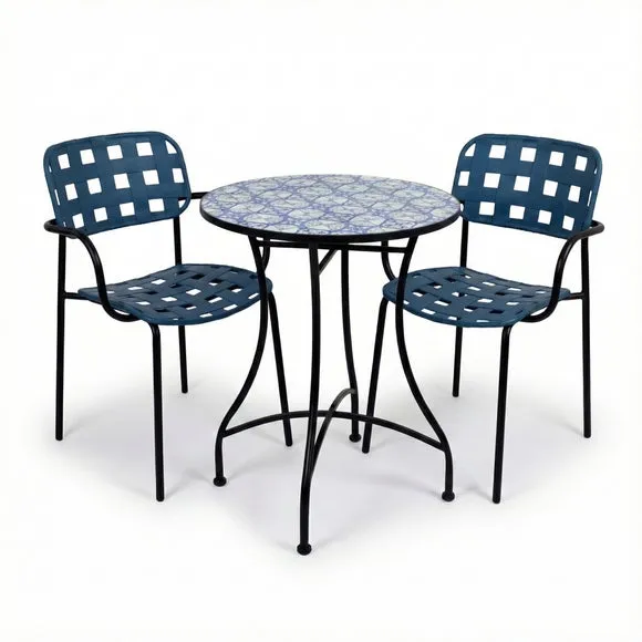 Nashville Bistro Table with 2 Karin Armchairs 2