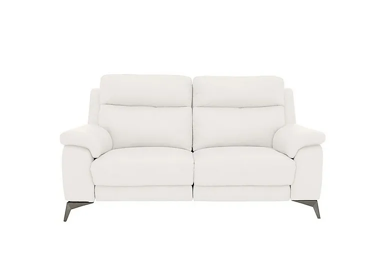 Missouri 2 Seater Leather Power Recliner Sofa - BV Star White - Sofas and Armchairs - In Time for Christmas