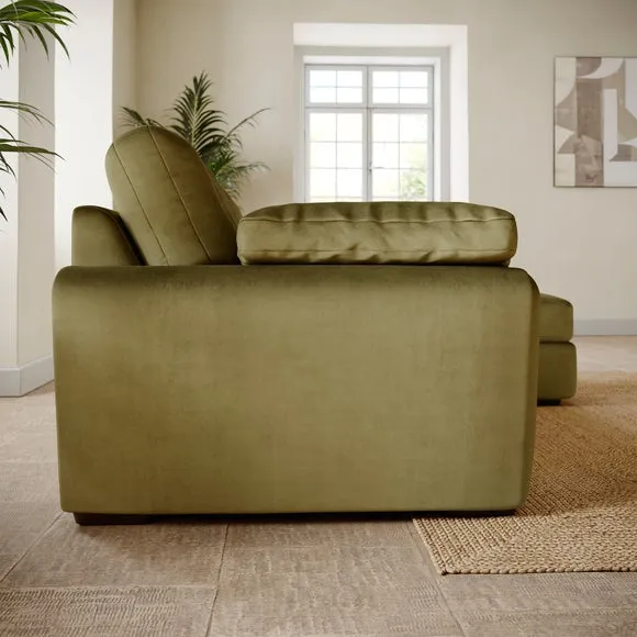 Milton Matte Velvet Corner Chaise Sofa 3