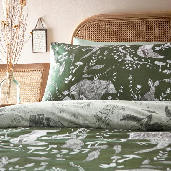 Furn. Buckthorn Woodland Single Duvet Cover Set, Green 3