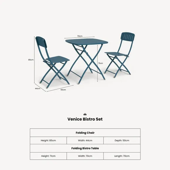 Venice Square 2 Seater Bistro Set 5