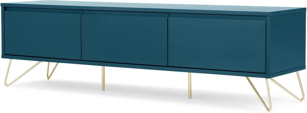 Elona Wide Media Unit, Teal & Brass        