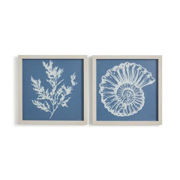 Set of 2 Under The Sea Framed Canvases 3