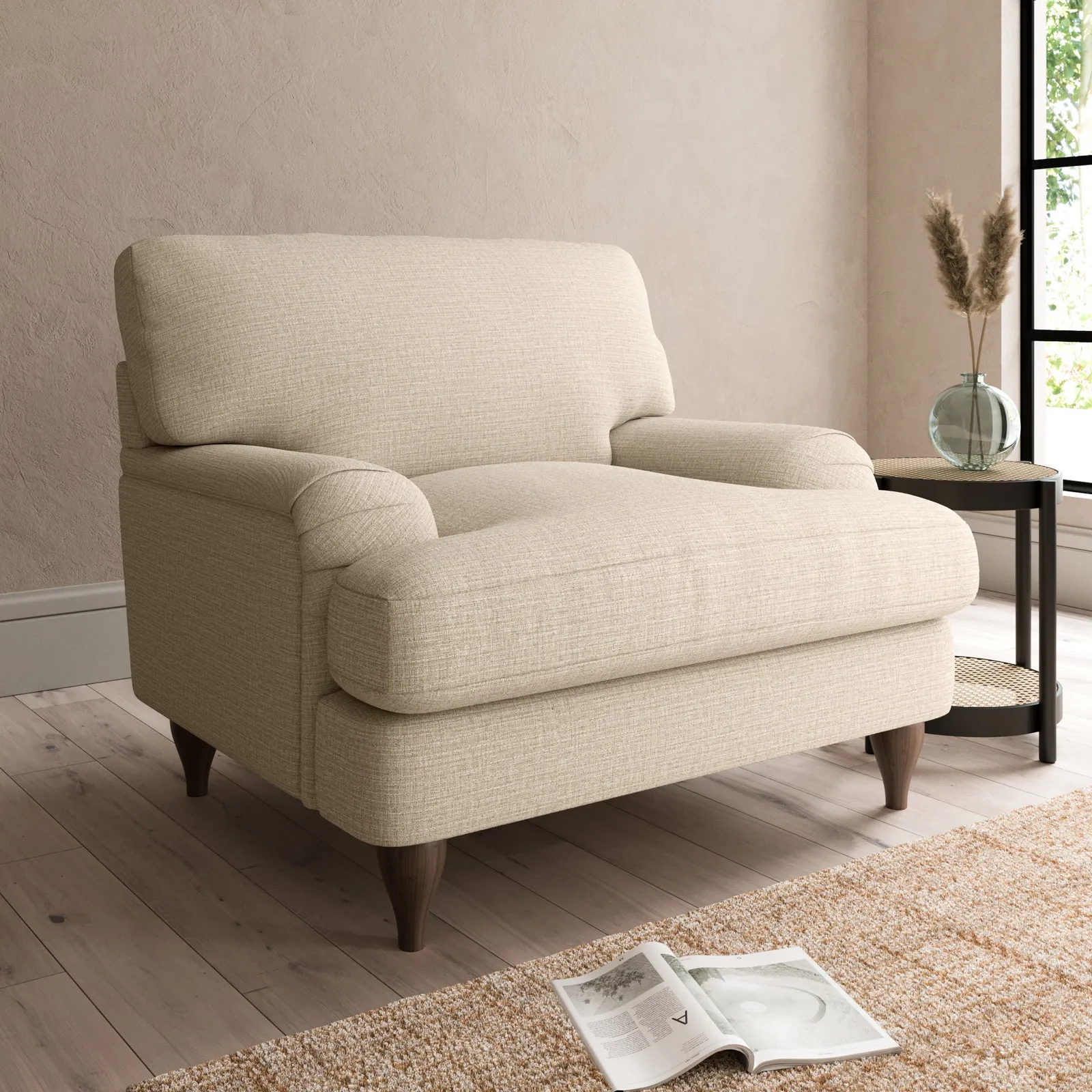 Darwin Textured Weave Armchair Yellow